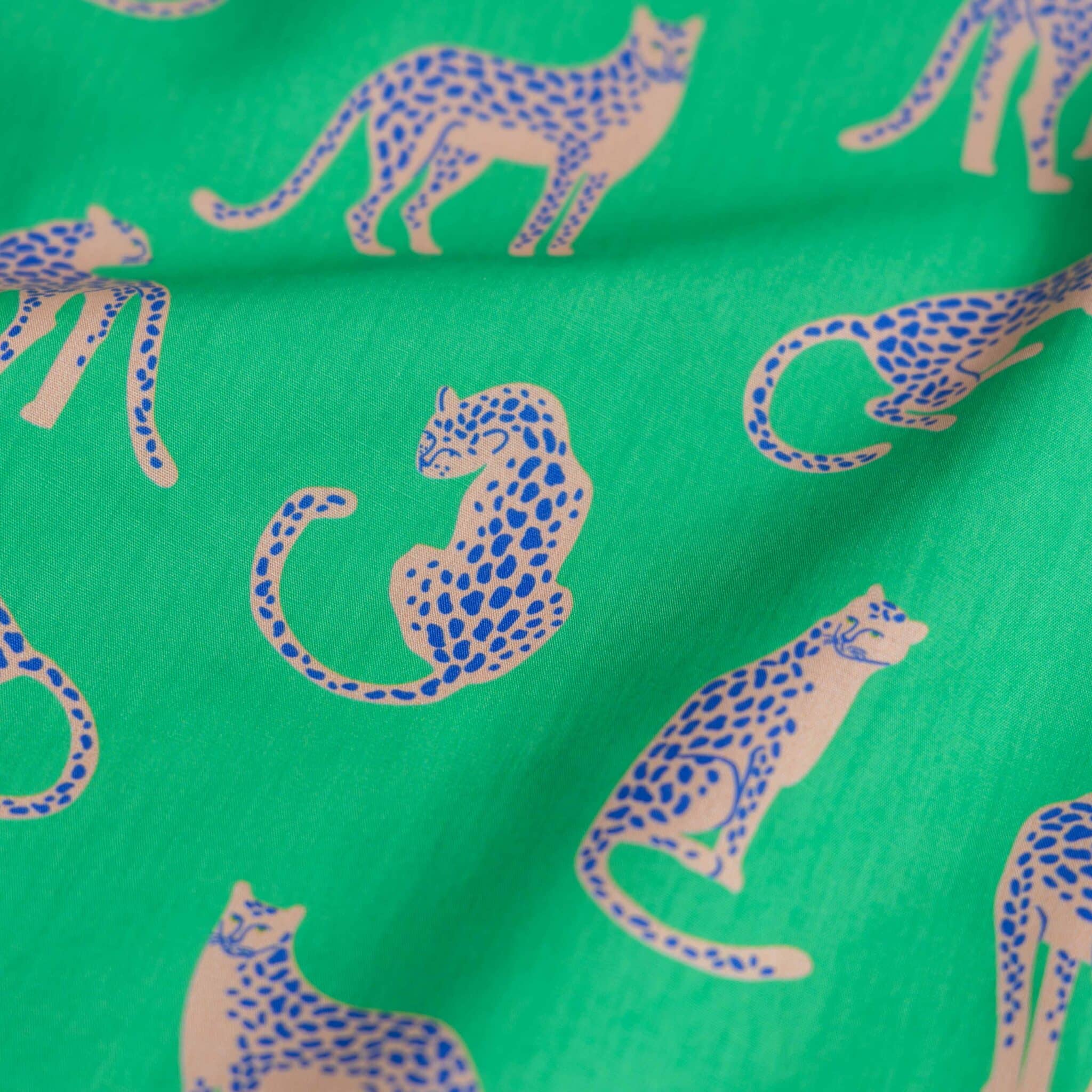 Poplin luipaarden groen