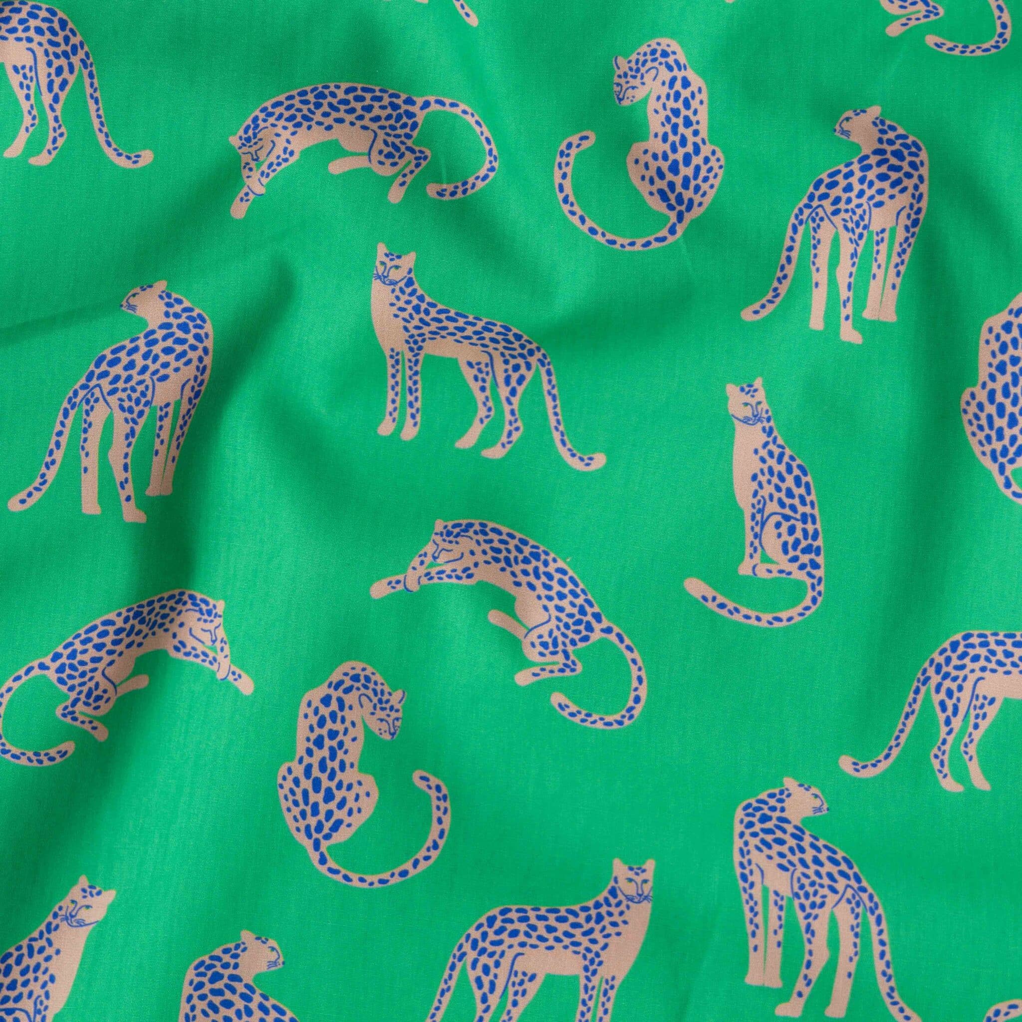 Poplin luipaarden groen