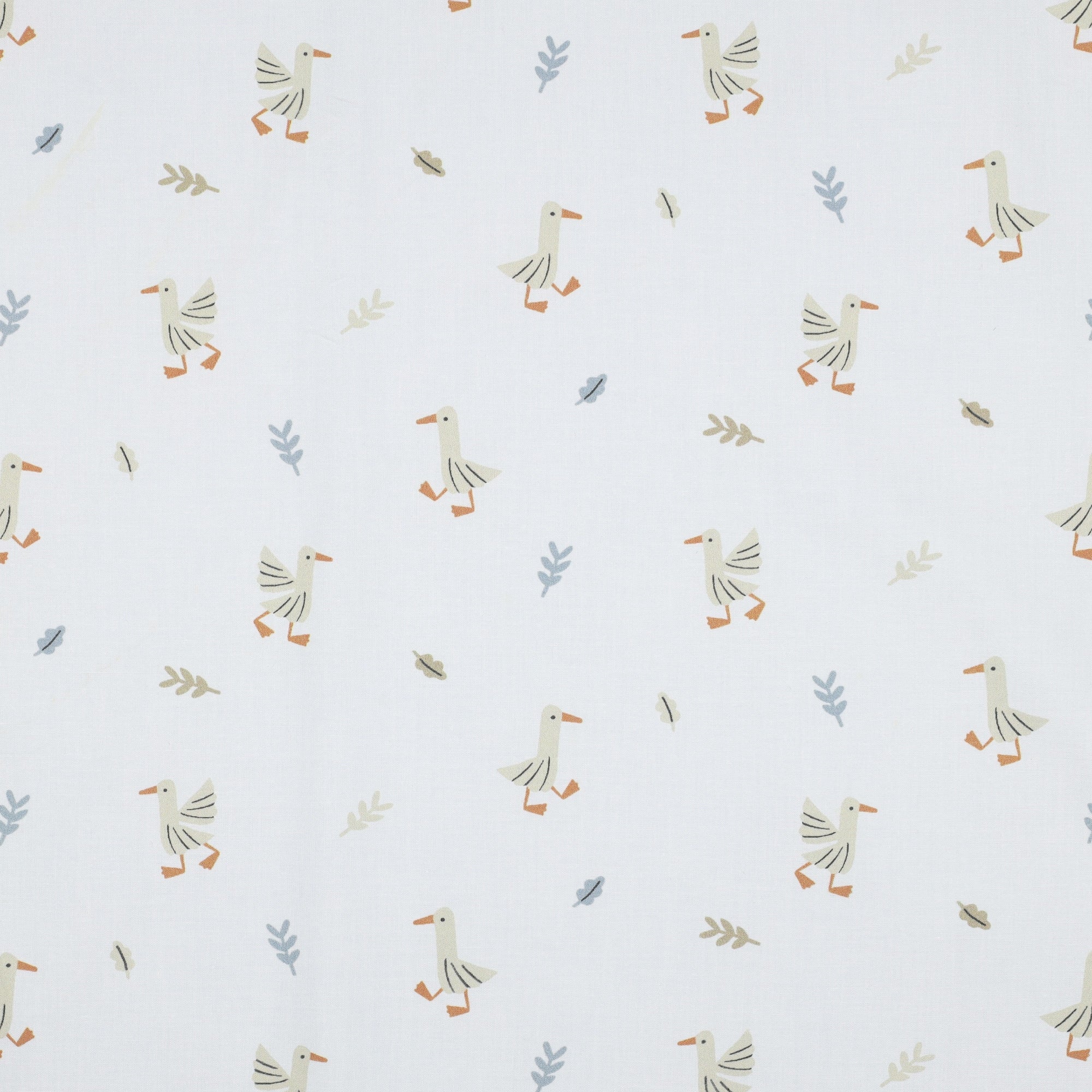 Poplin organic gansjes wit