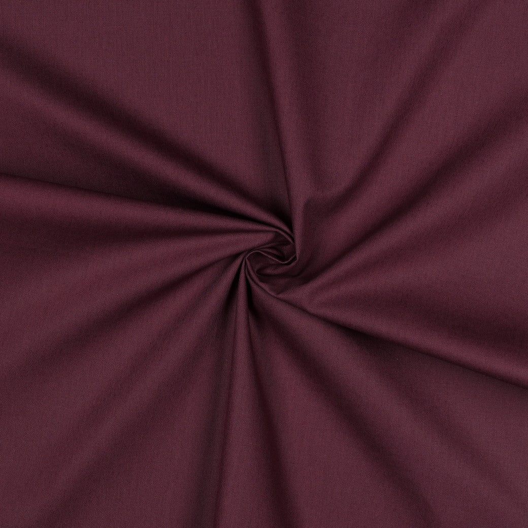 Poplin uni aubergine
