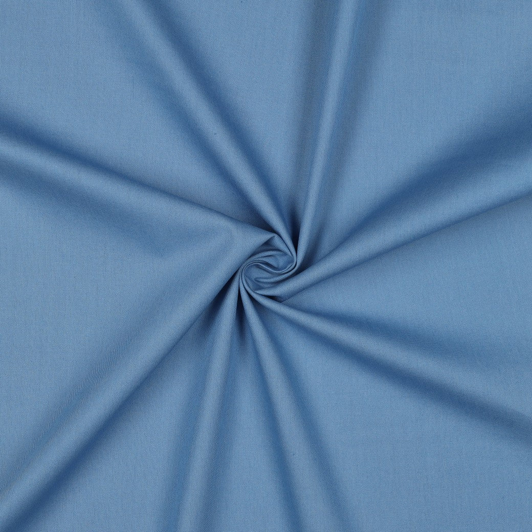 Poplin uni blauw