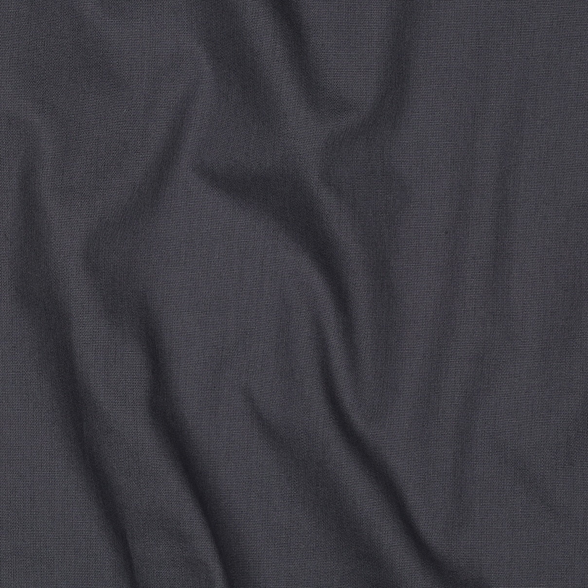 Poplin uni donkergrijs