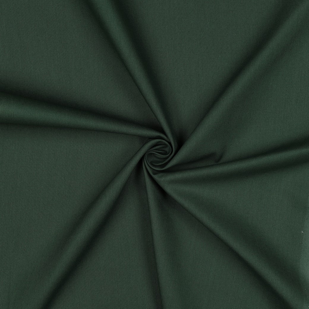 Poplin uni donkergroen