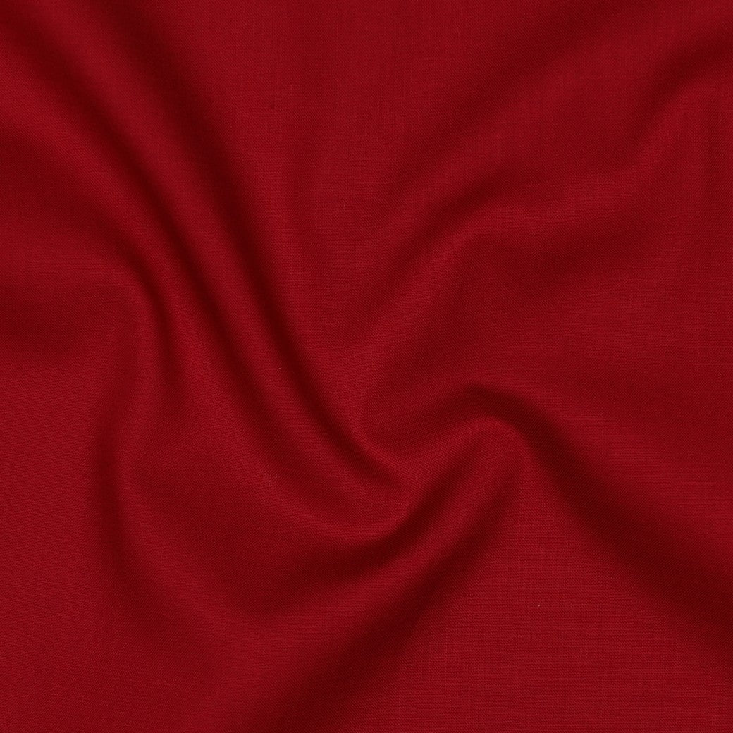 Poplin uni wijnrood