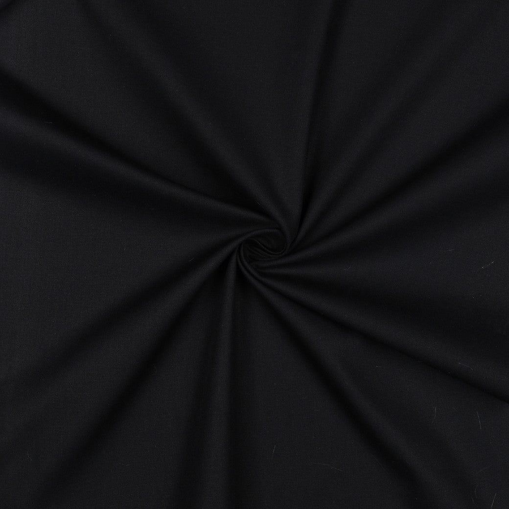 Poplin uni zwart