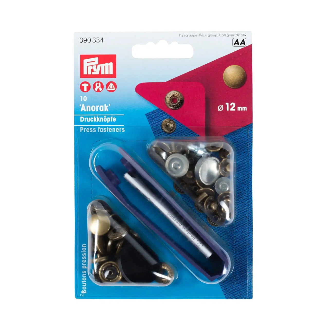 Prym - Anorak drukknopen - 12 MM - Brons