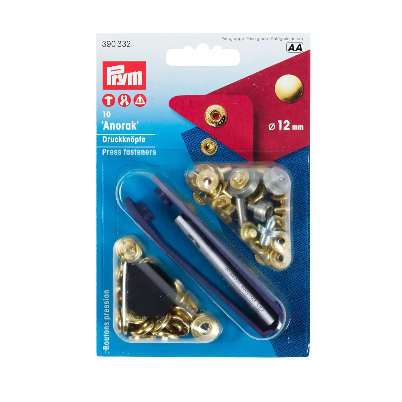 Prym - Anorak drukknopen - 12 MM - Goud