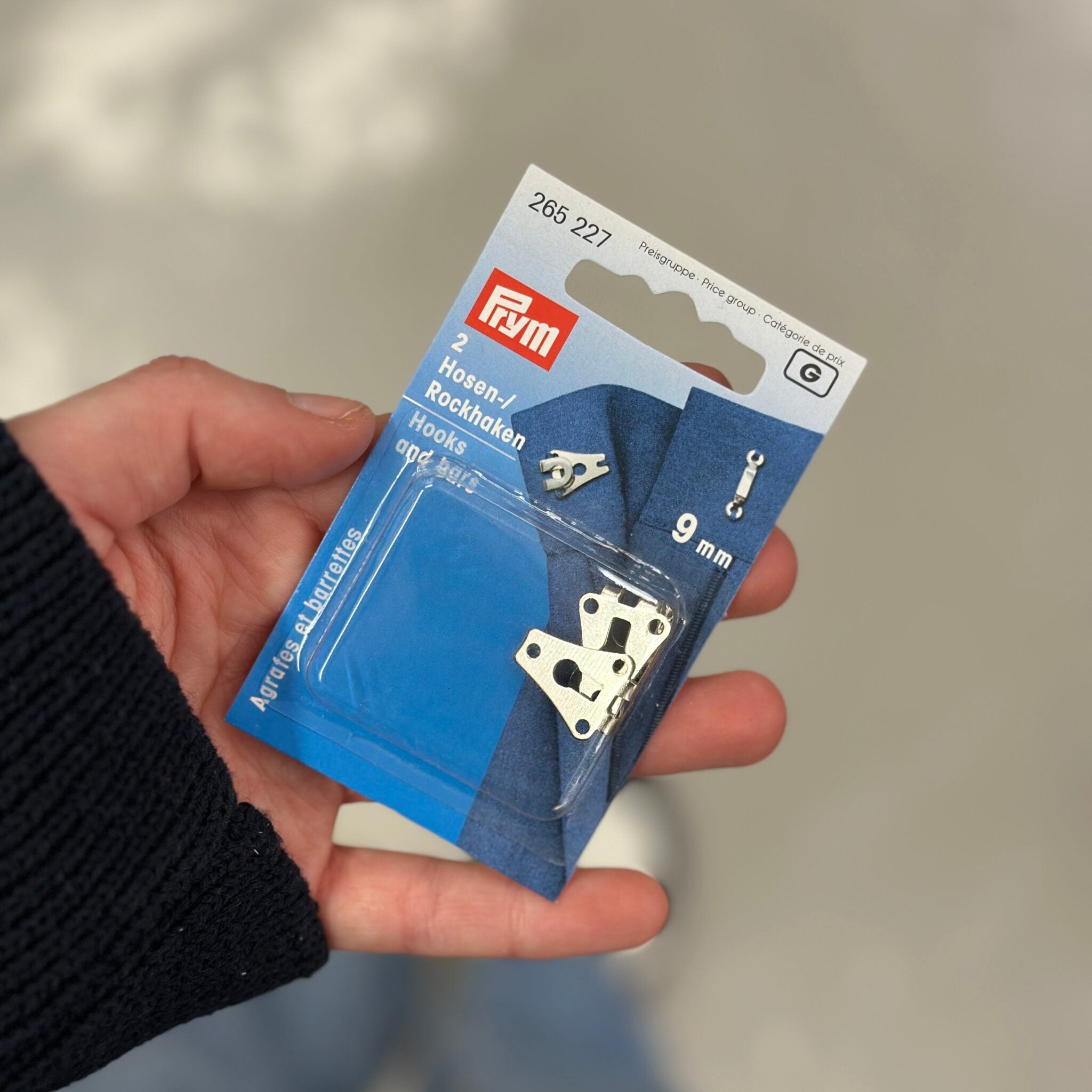 Prym broek-en rokhaken - 9mm - zilver