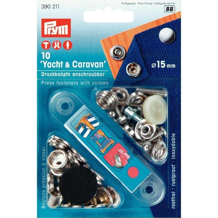Prym Drukknopen Yacht &amp; Caravan - 15 MM - Zilver