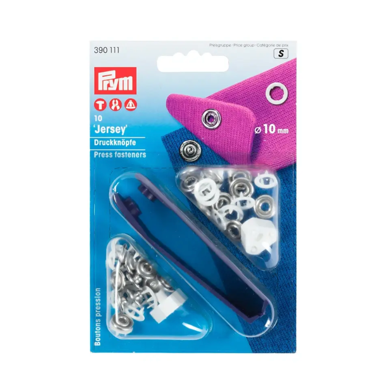 Prym - Jersey Drukknopen Open Ring - 10 MM - Wit