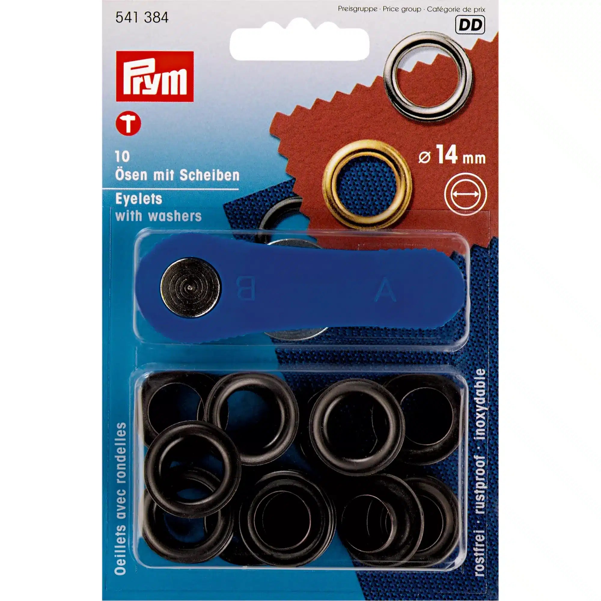Prym Nestelringen - 14 MM - Zwart