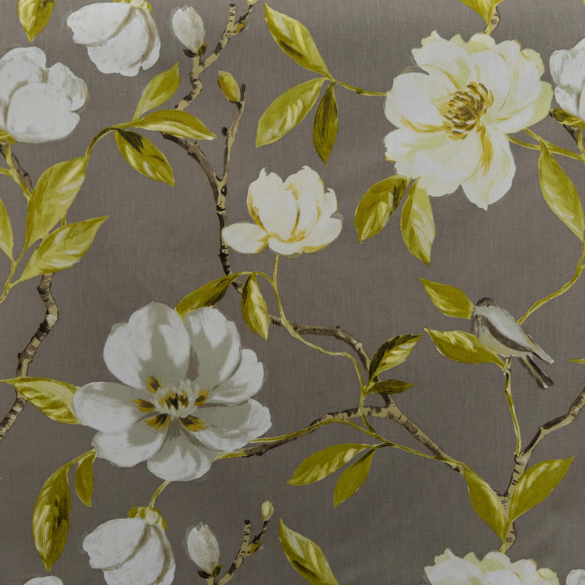 PT katoen bloemen taupe