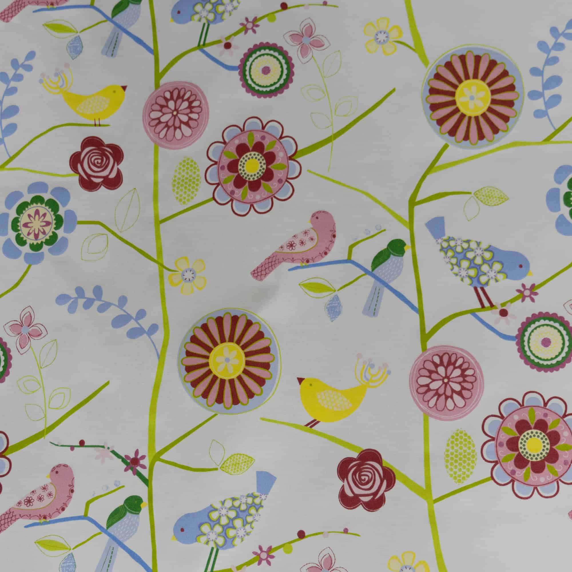 PT katoen vogels/bloemen