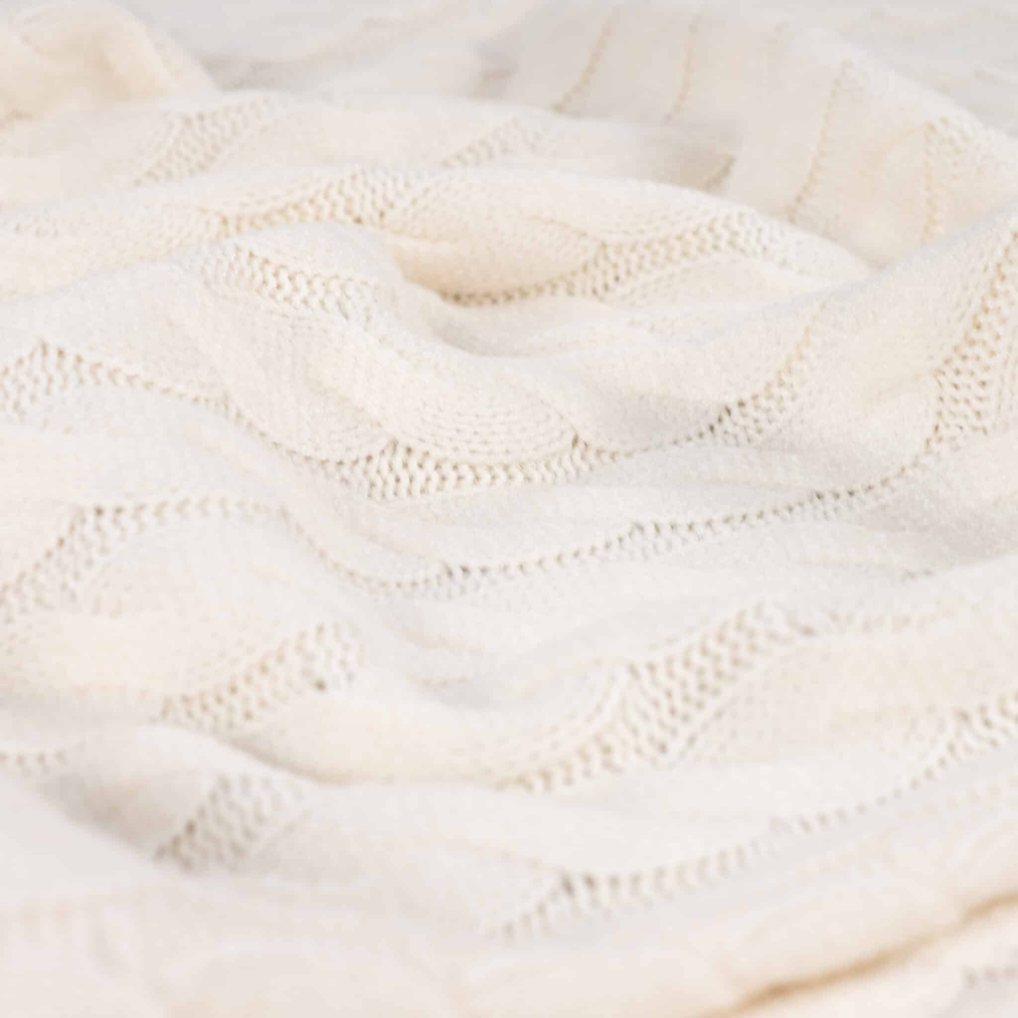 Qjutie - Gebreide kabel offwhite