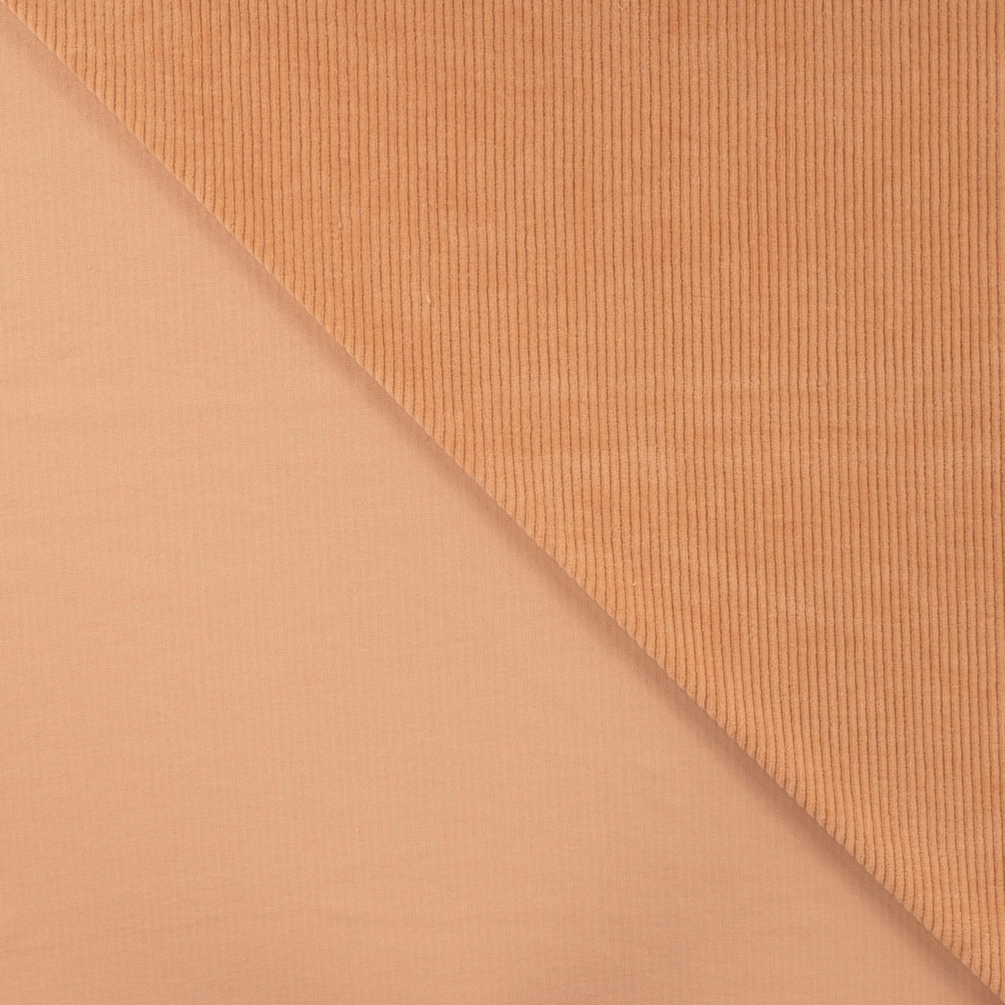 Qjutie - Rib jersey velours zalmroze