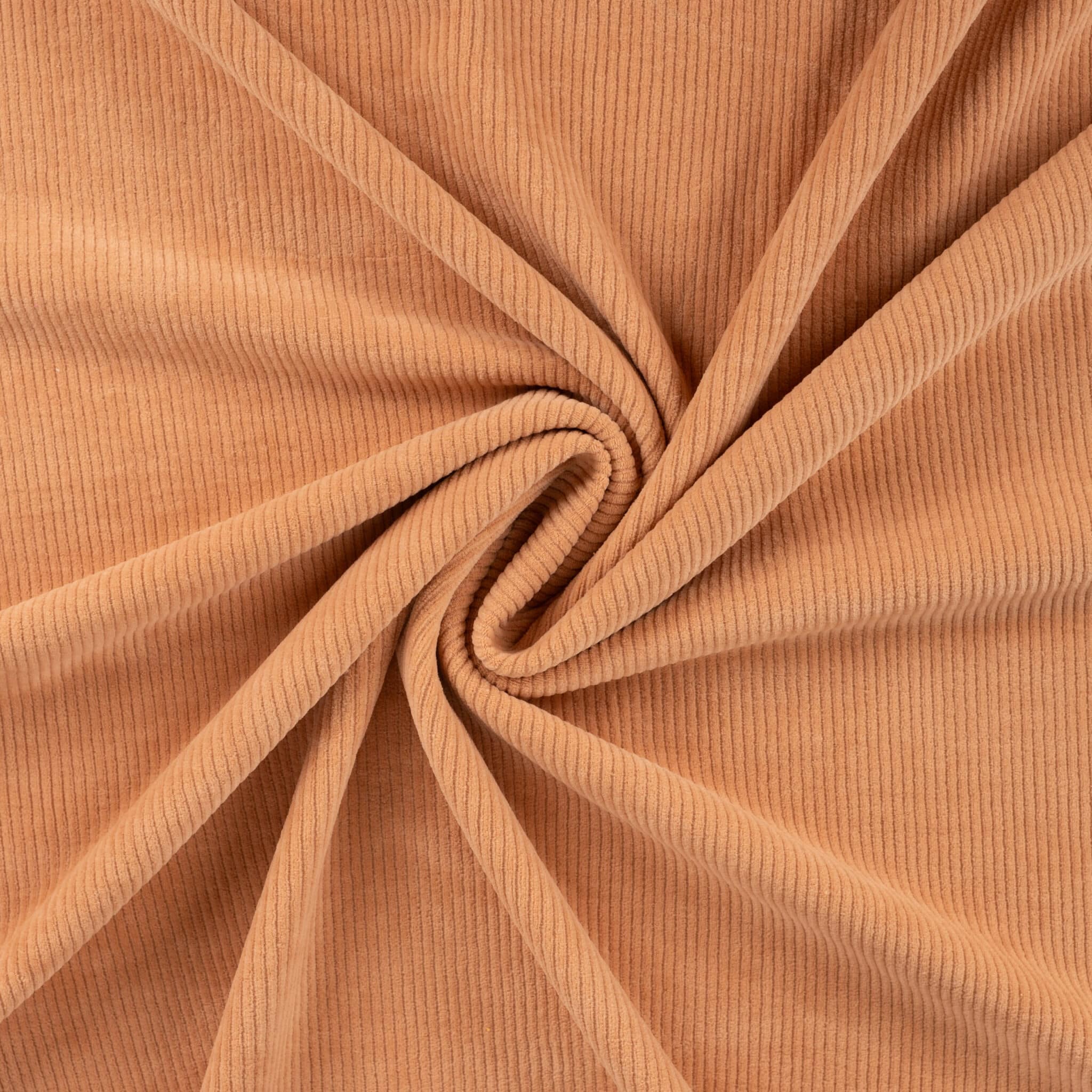 Qjutie - Rib jersey velours zalmroze