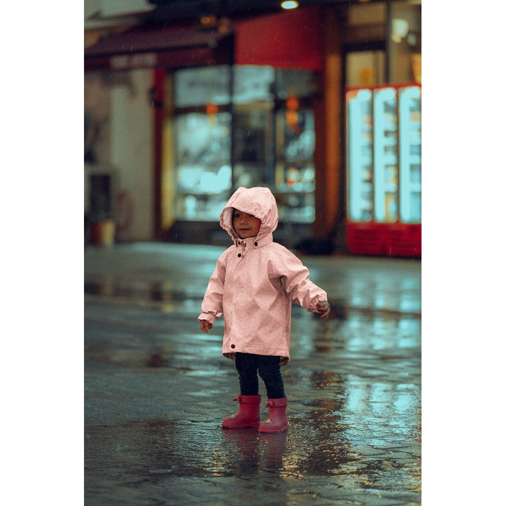 Raincoat stippen roze