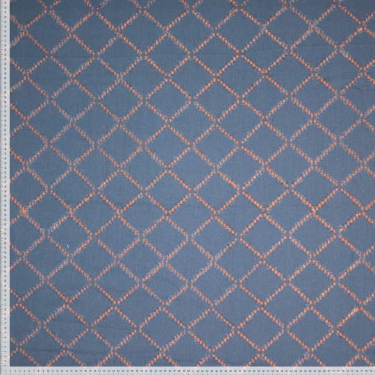 Recycled katoen polyester denim oranje