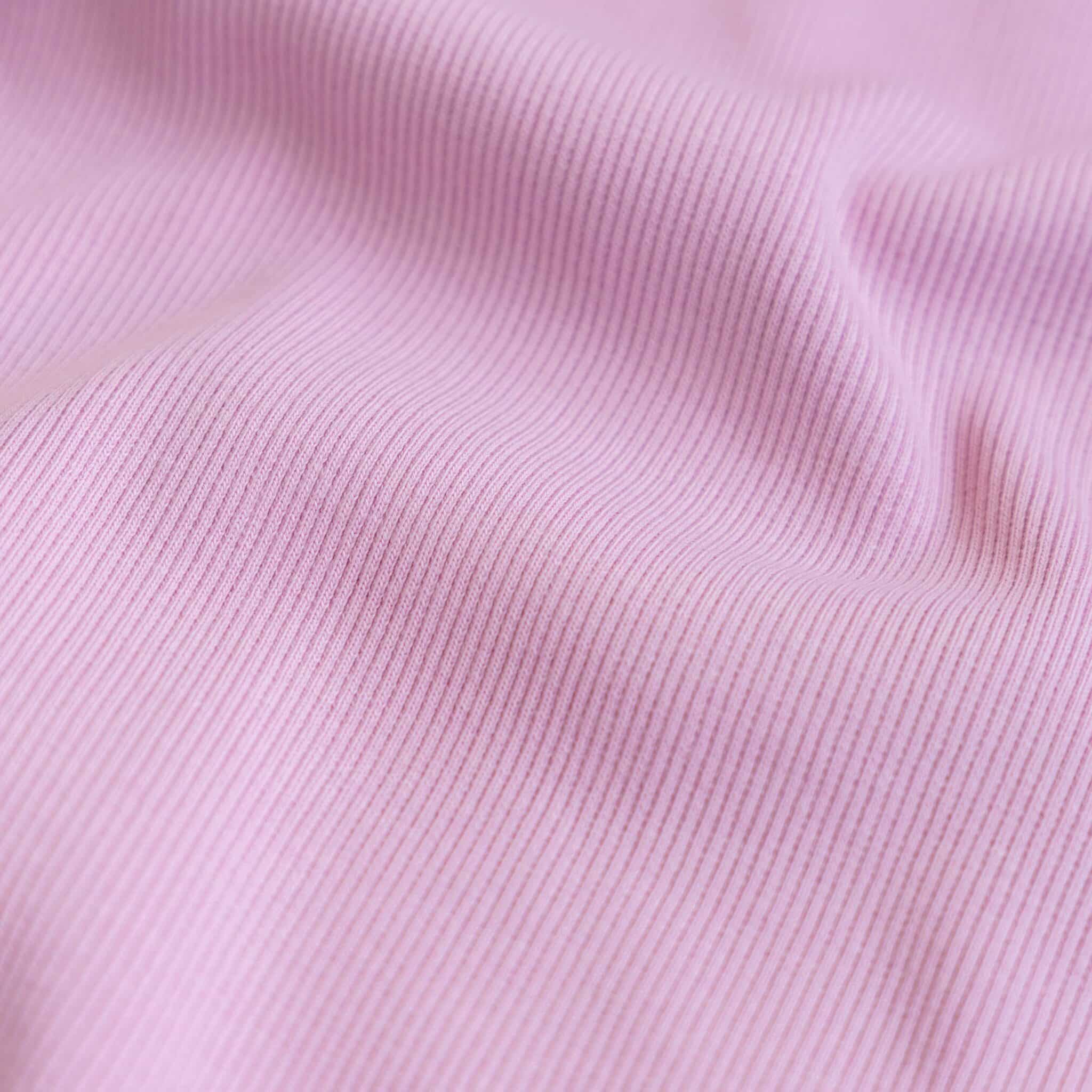 Rib boordstof bonbon roze