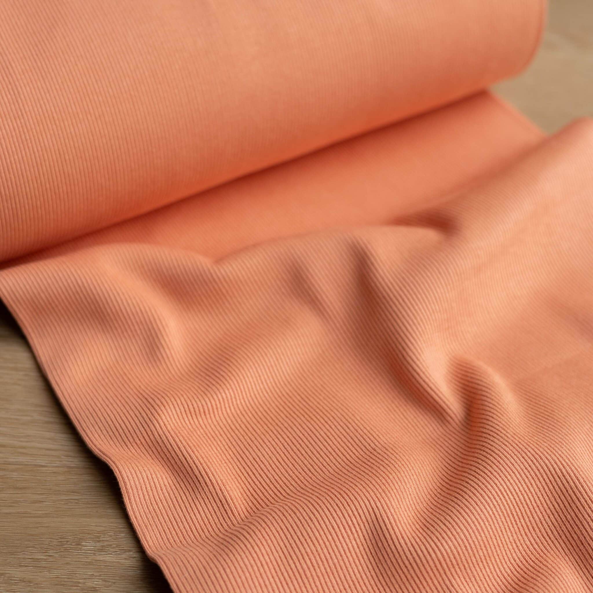 Rib boordstof burnt orange