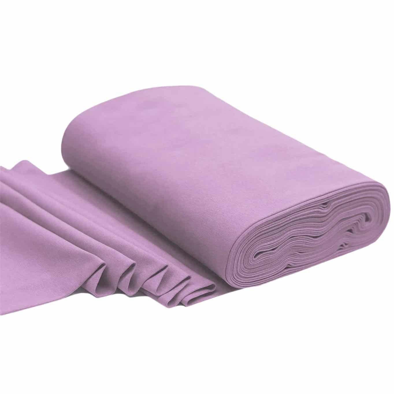 Rib cuff/boordstof pastel lila (50cm)