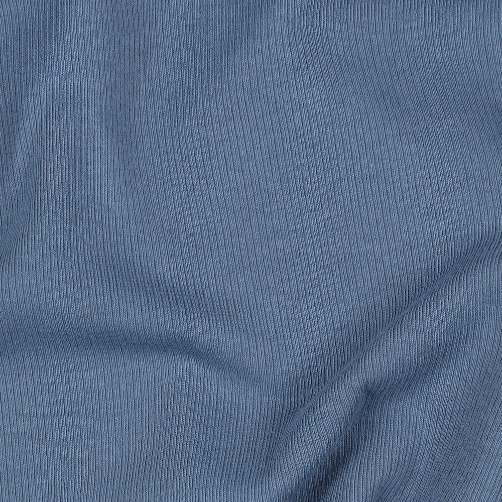 Rib jersey jeansblauw