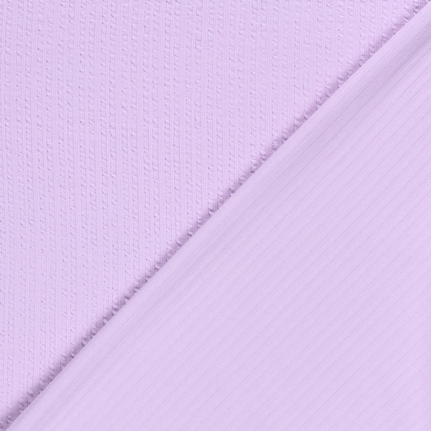 Rib jersey ruffle jacquard lila
