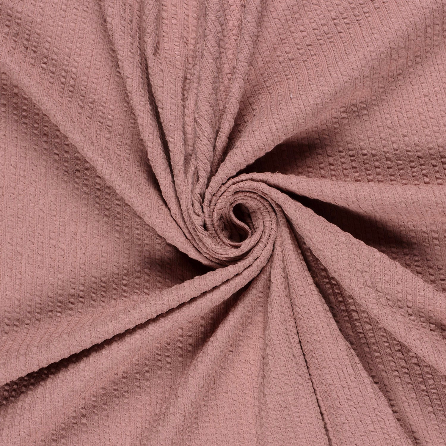Rib jersey ruffle jacquard roze