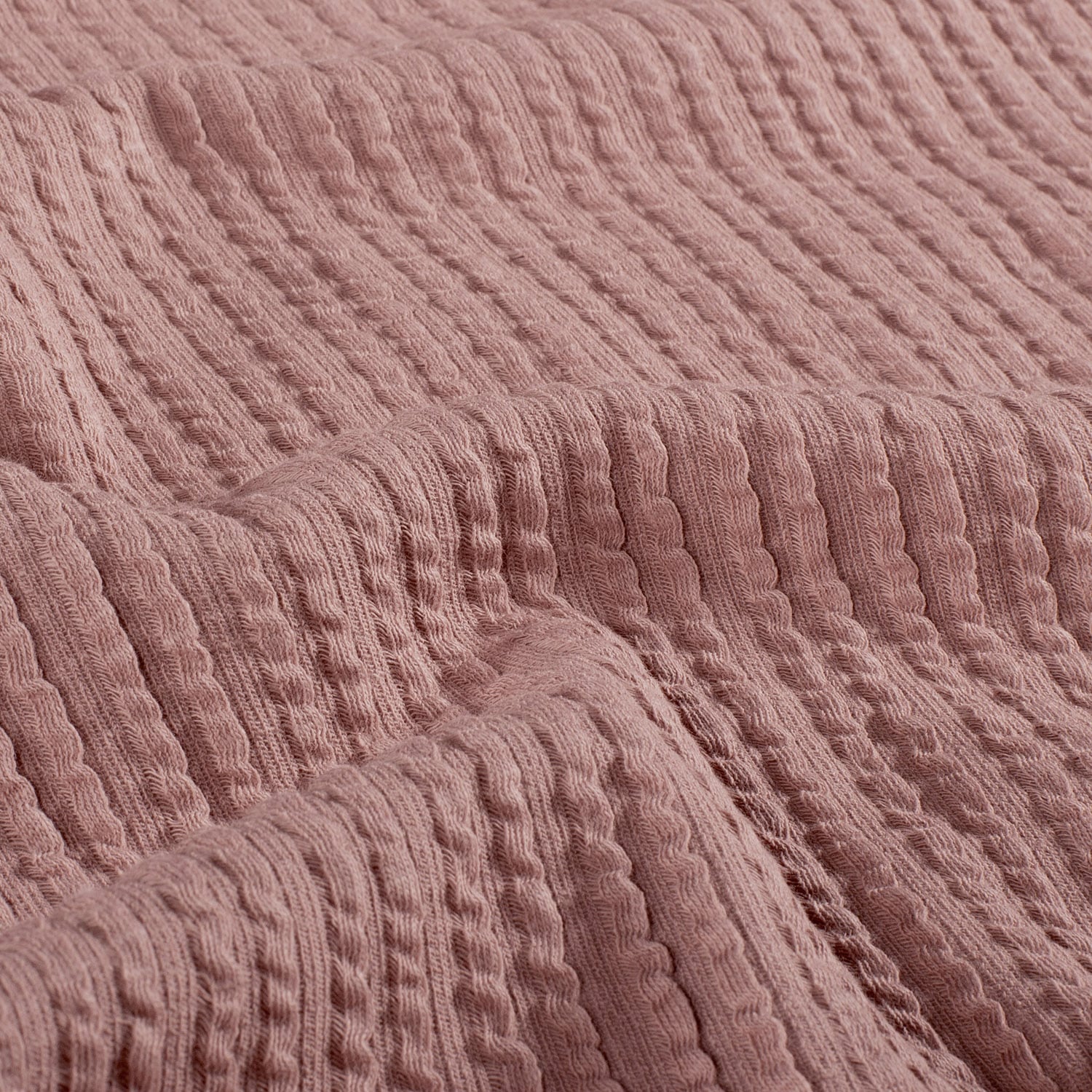 Rib jersey ruffle jacquard roze