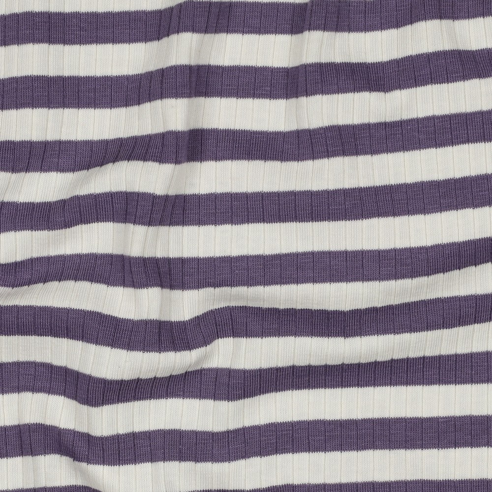 Rib jersey yarn dyed strepen grape