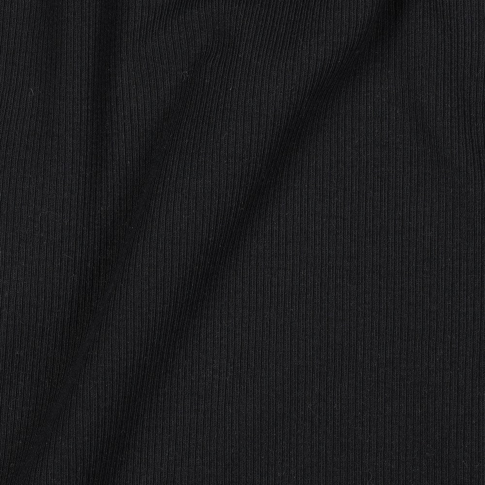 Rib jersey zwart