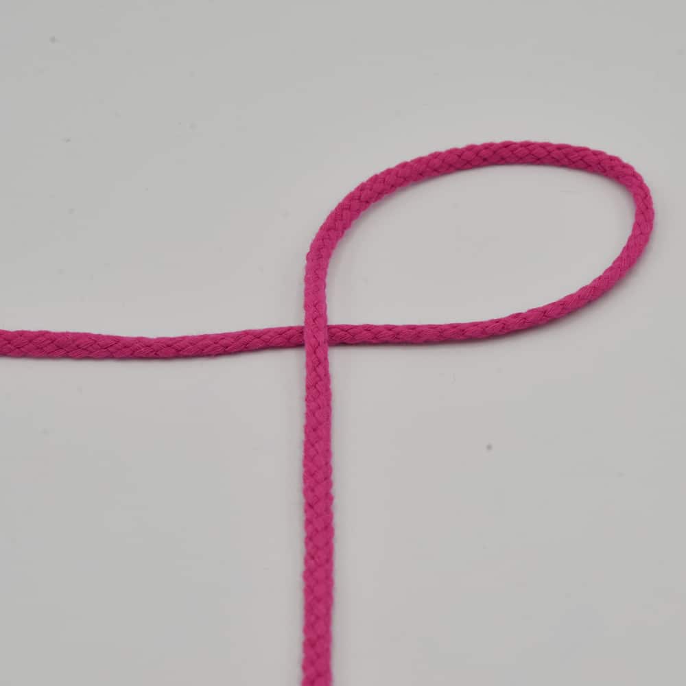 Rond koord fuchsia