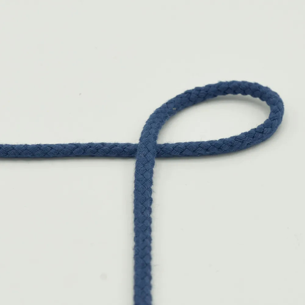 Rond koord jeansblauw