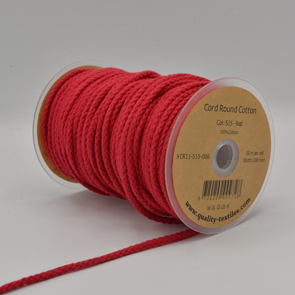Rond koord rood