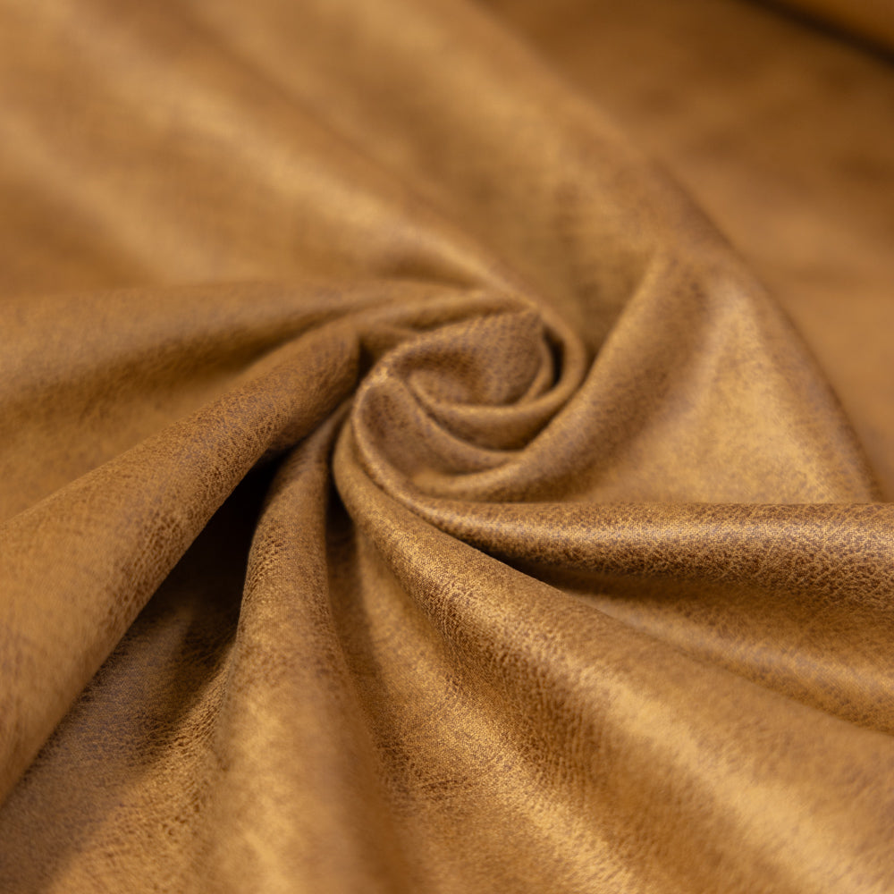 Scuba suede leer lichtbruin