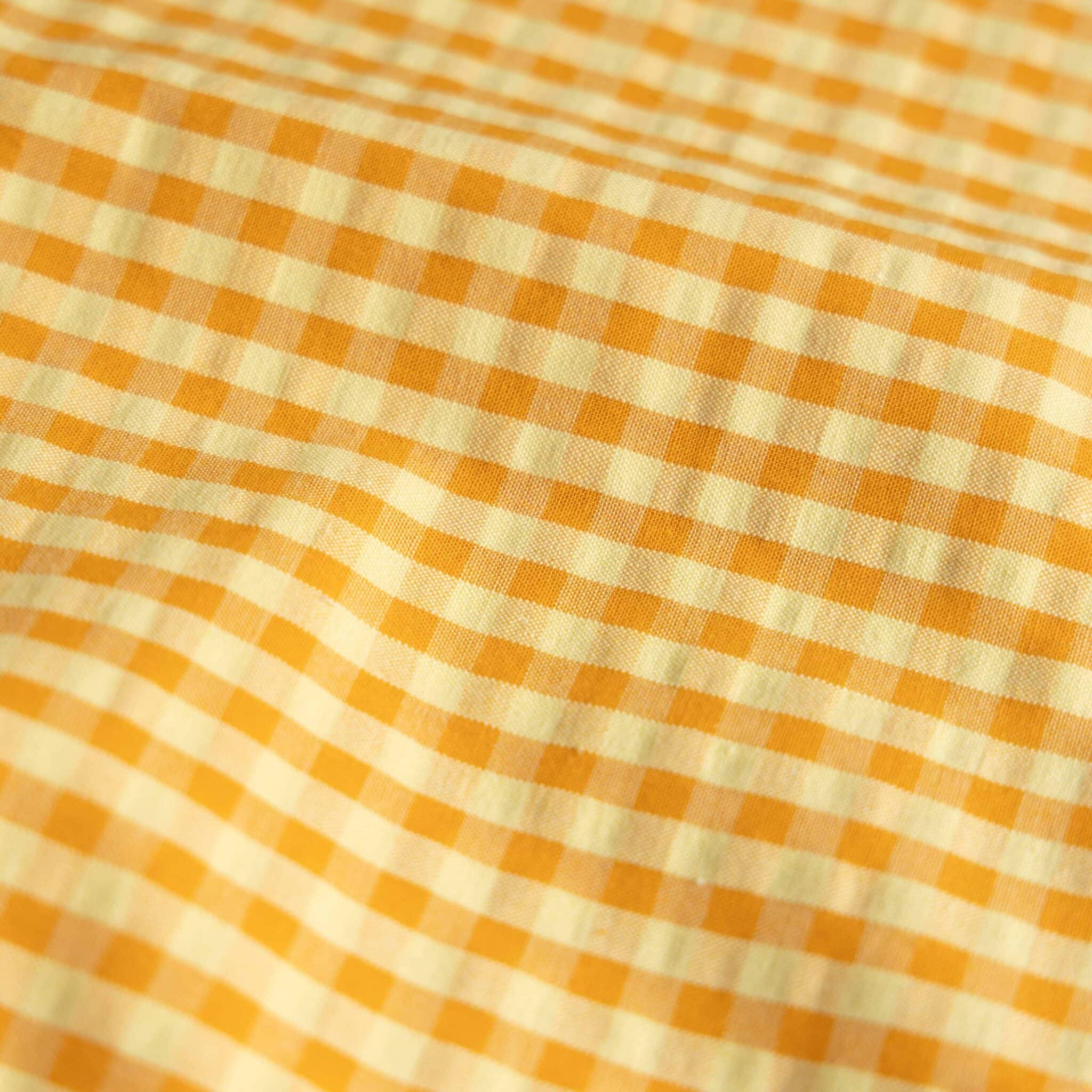 Seersucker ruit lemon/mango
