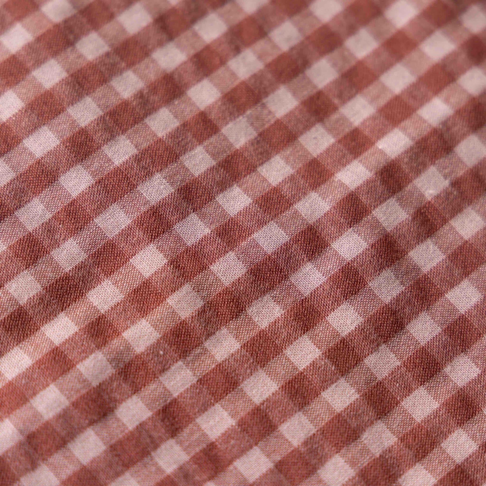 Seersucker ruit tea rose