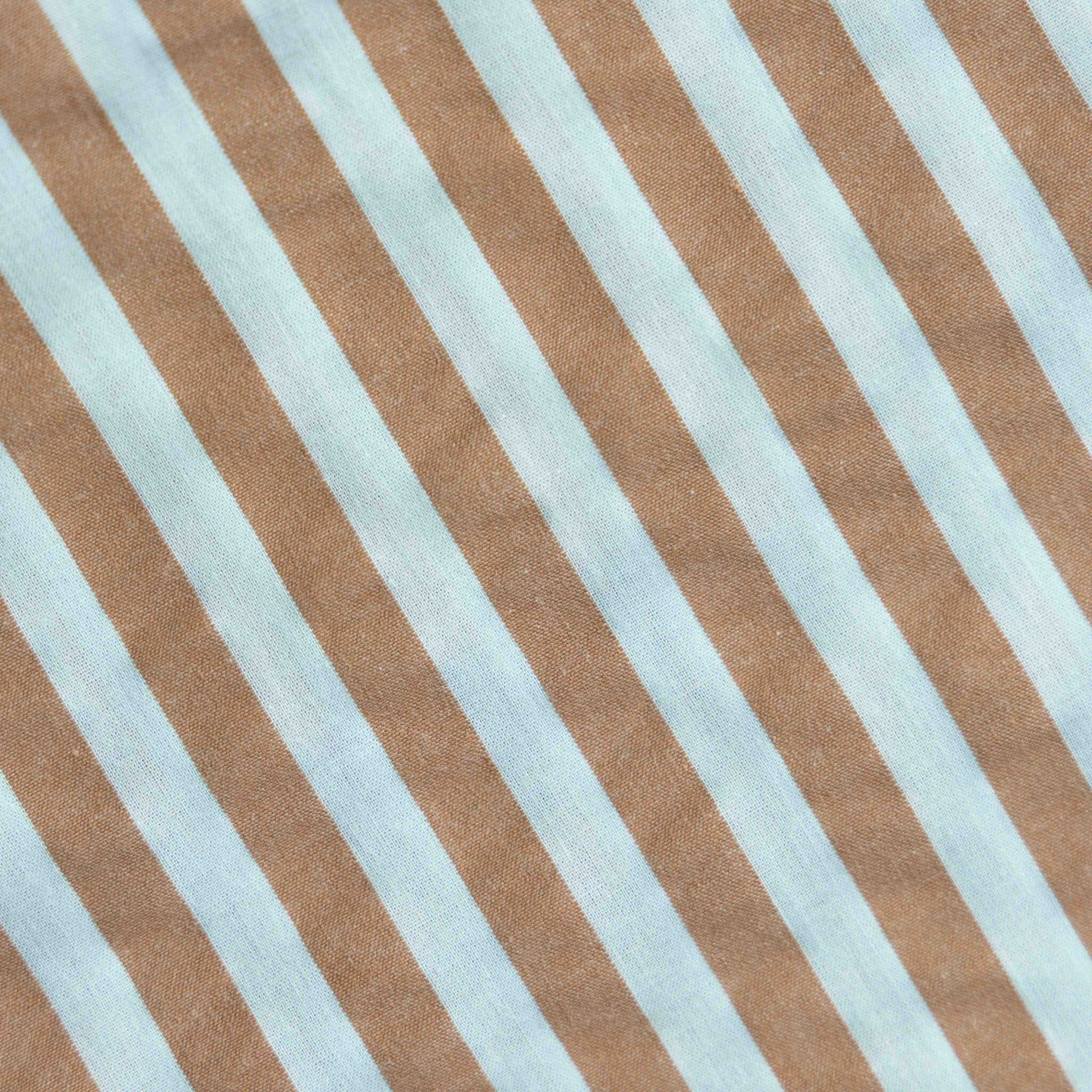 Seersucker strepen mint/camel