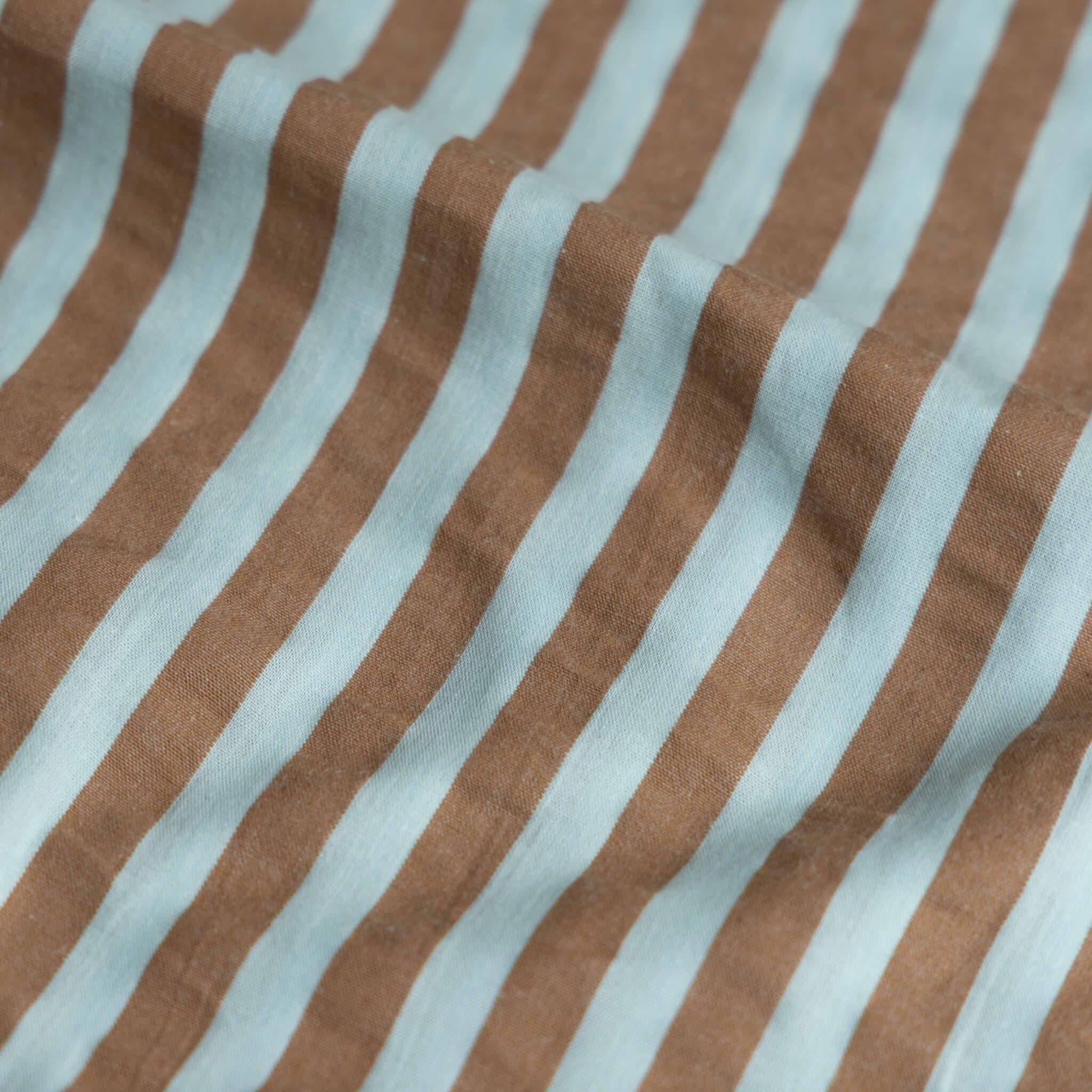 Seersucker strepen mint/camel