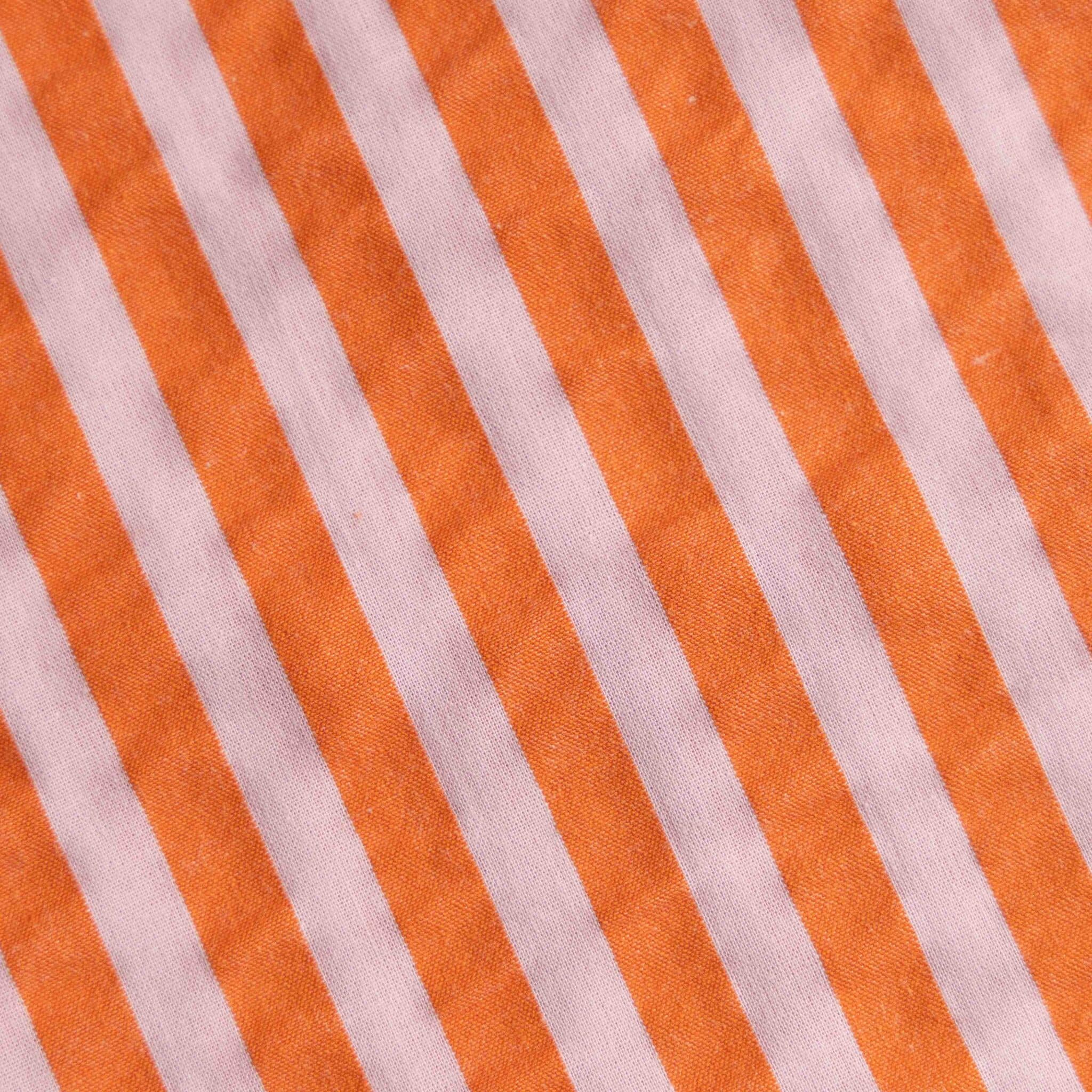 Seersucker strepen roze/tangerine