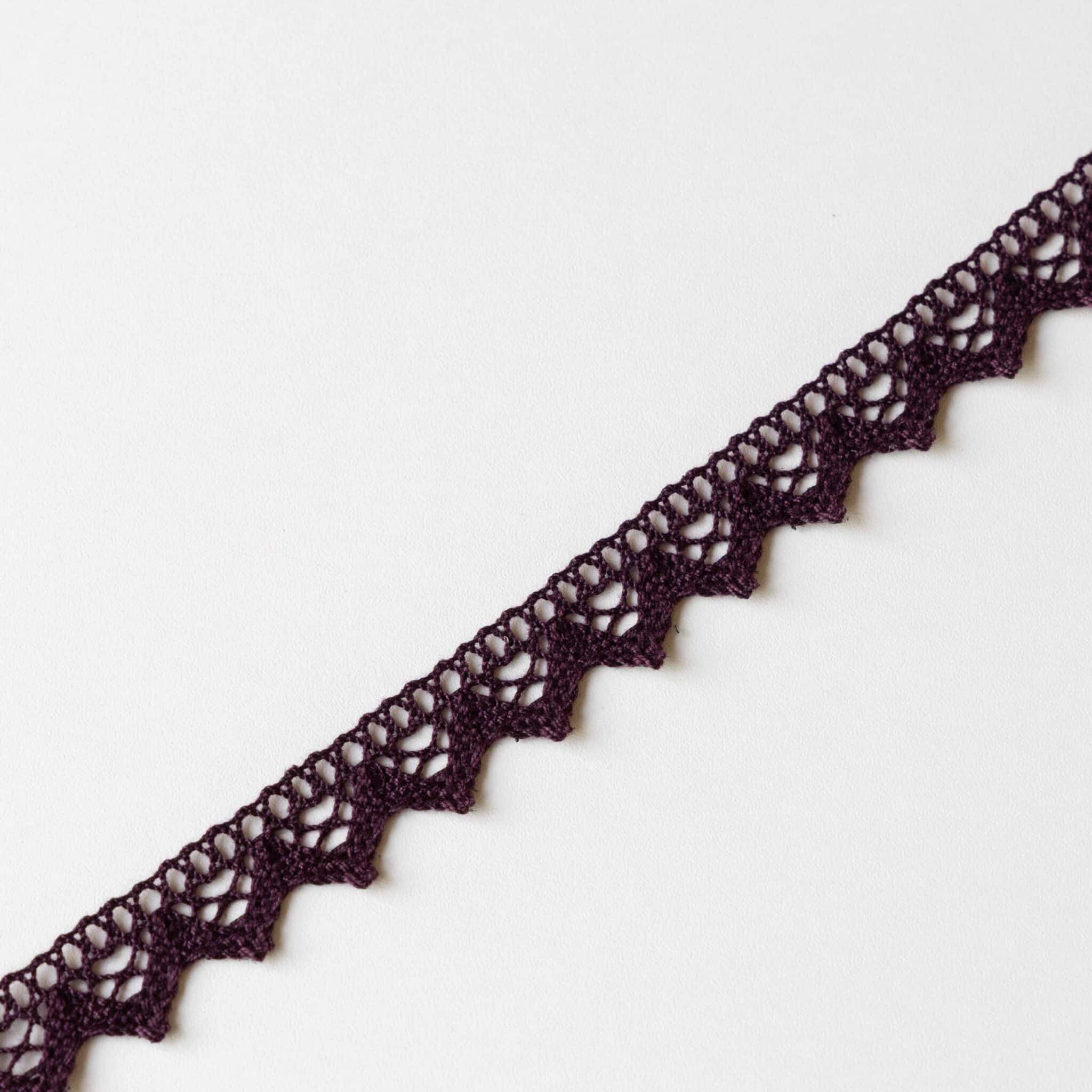 Sierband kant 16mm aubergine