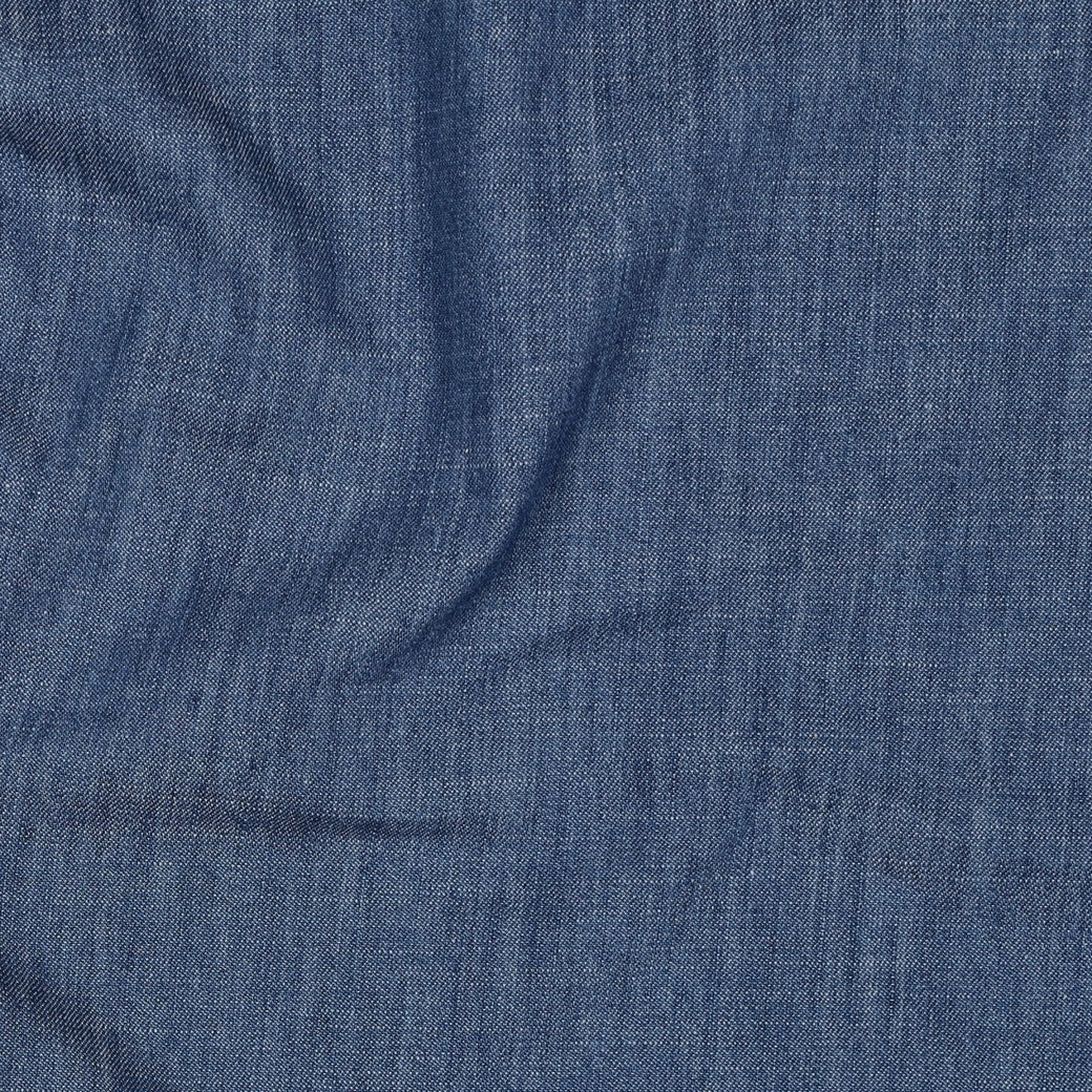 Slub chambray indigo blauw