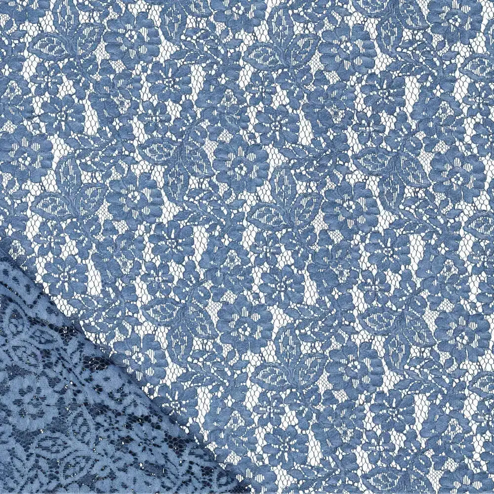 Stain dyed lace blauw