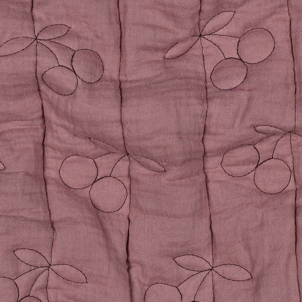 Stepped double gauze kersen mauve