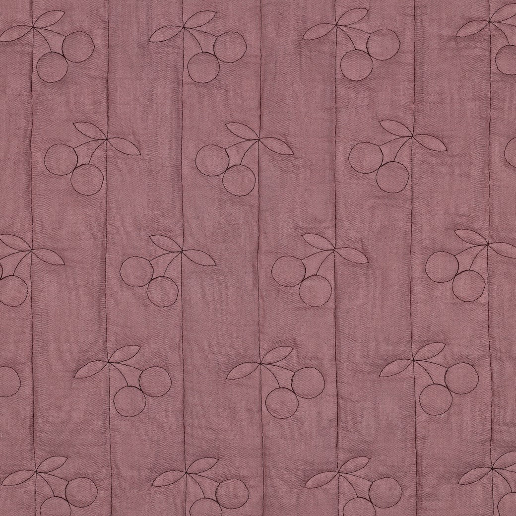 Stepped double gauze kersen mauve