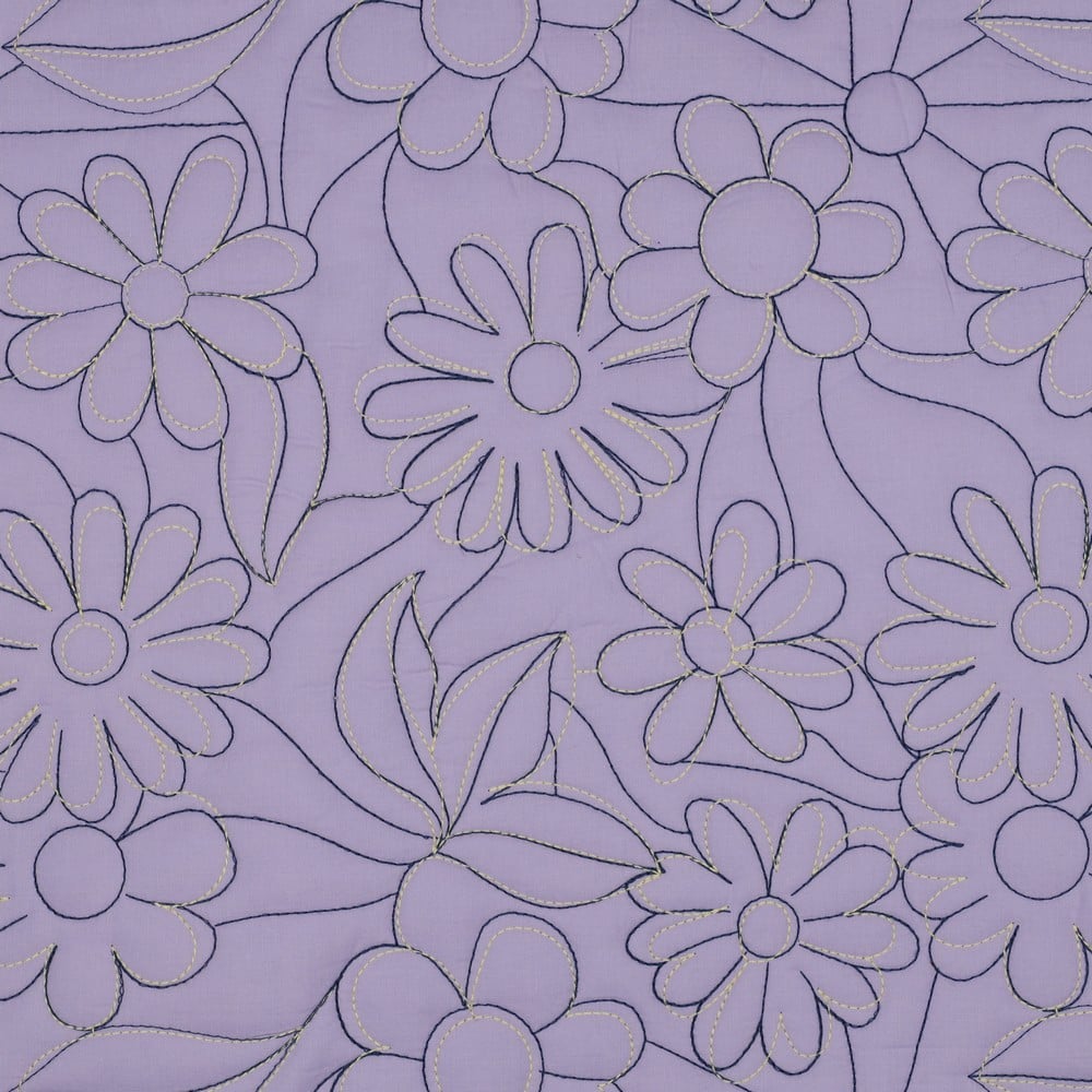 Stepped katoen bloemen lavendel