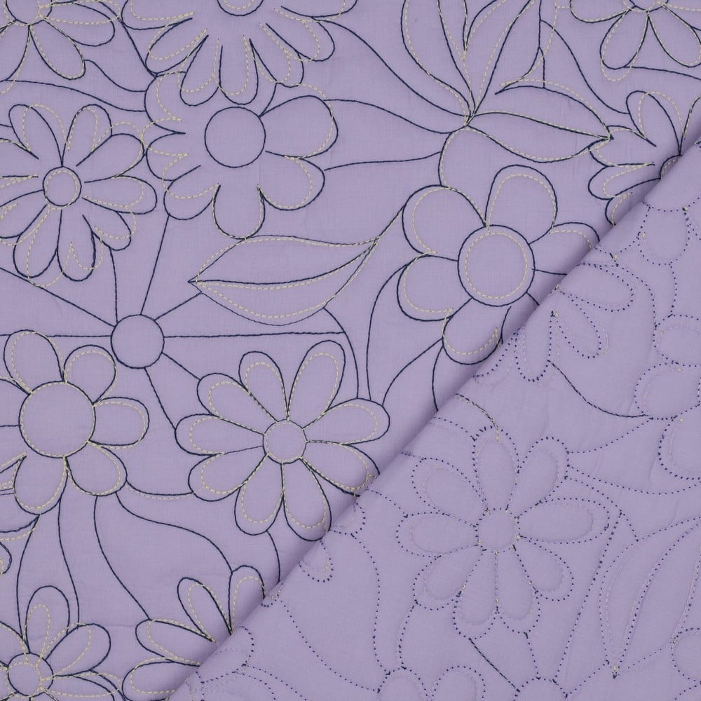 Stepped katoen bloemen lavendel