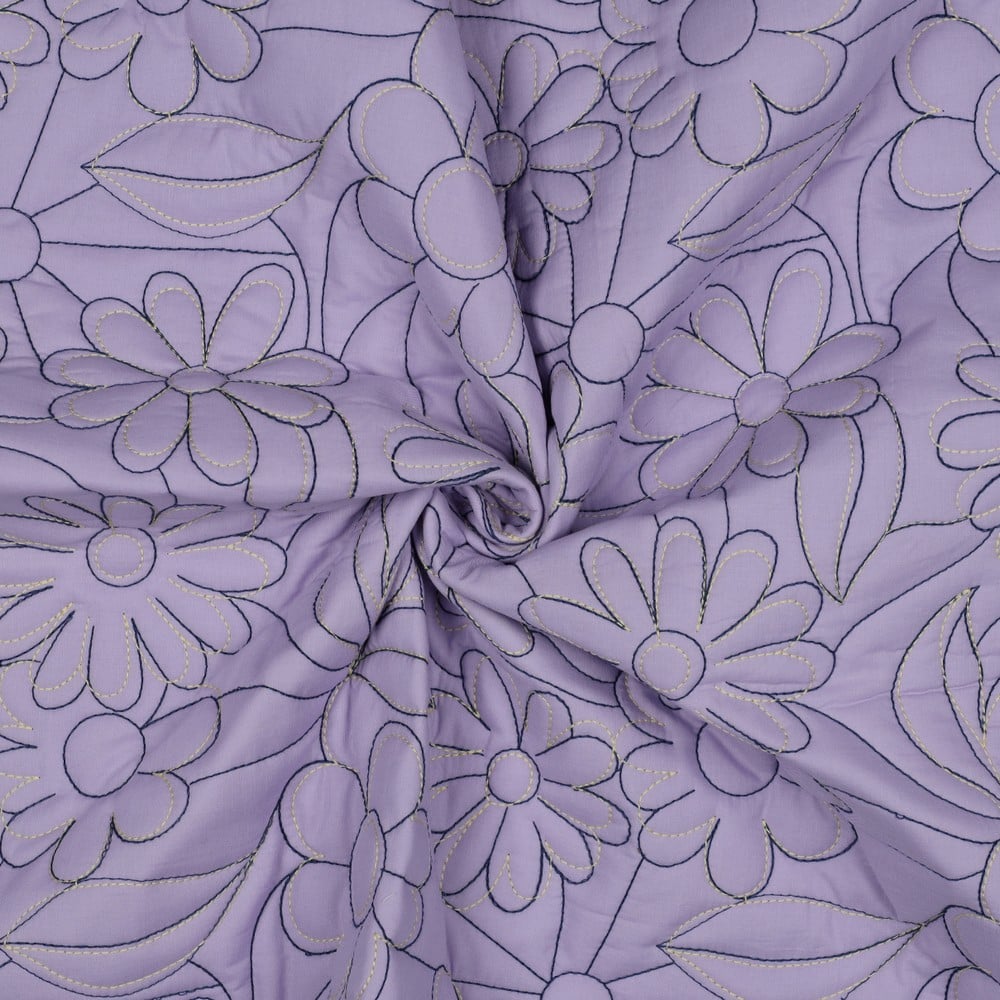 Stepped katoen bloemen lavendel