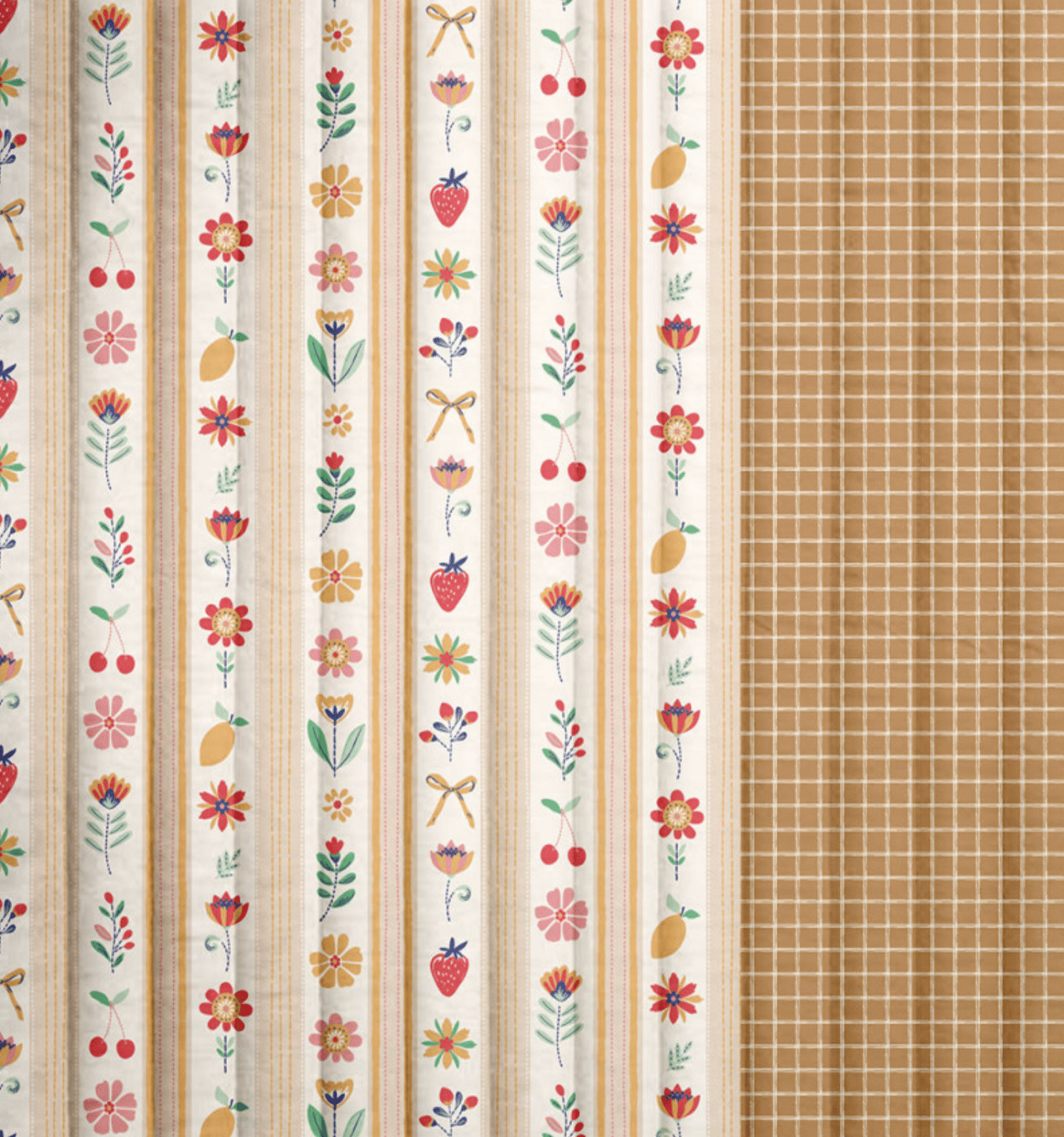 Stepped katoen bloemen/ruit