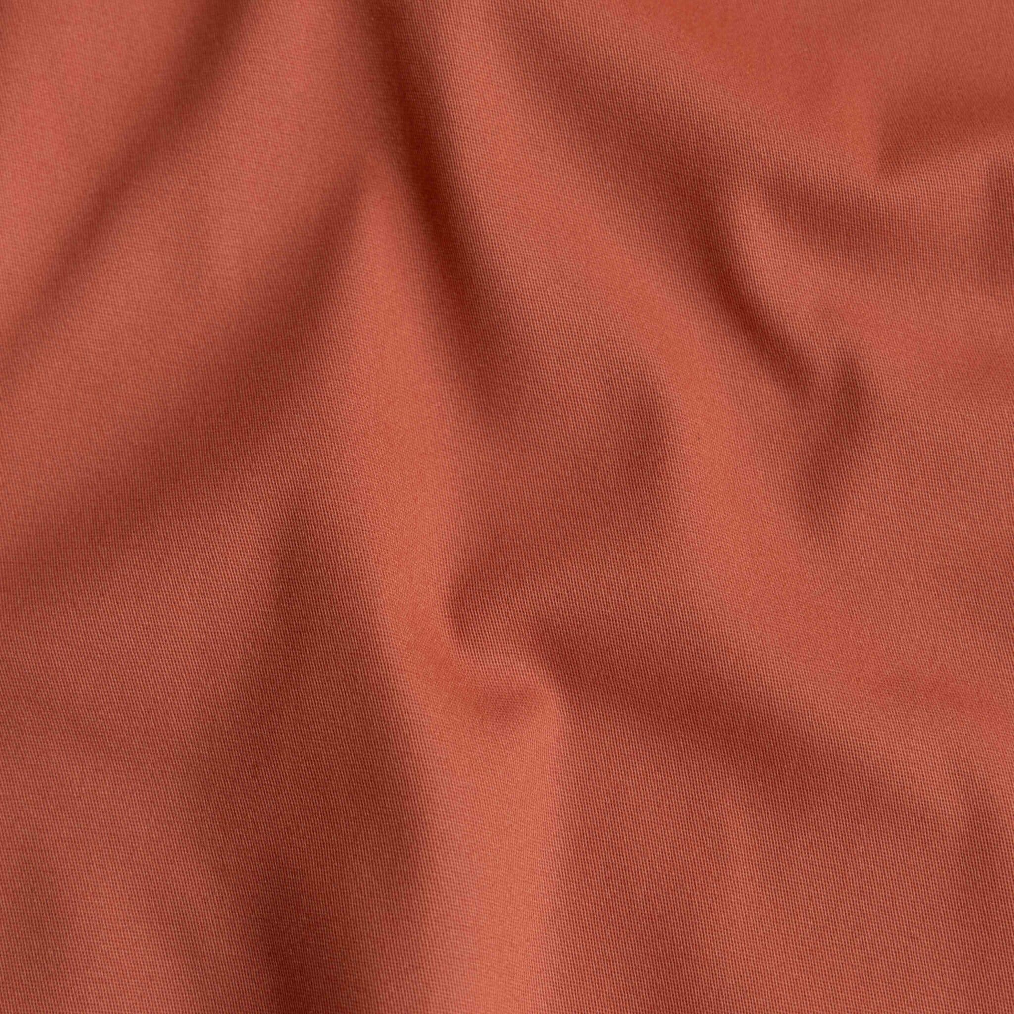 Stretch katoen peach finish mango